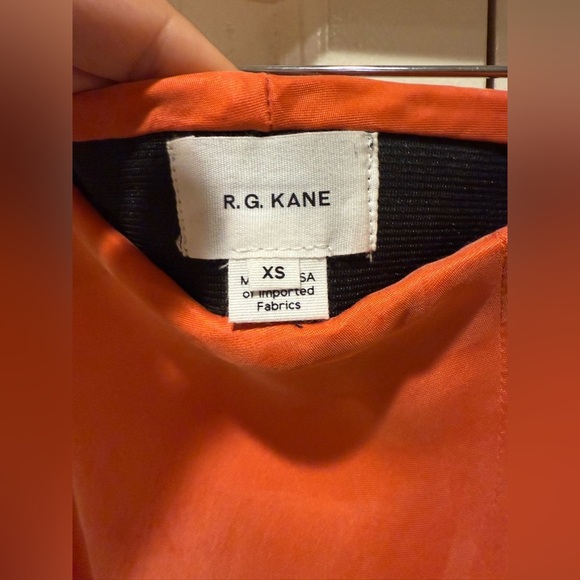 R.G.Kane Designer Asymmetrical Midi Orange Skirt Cupro Flowy Cocktail,XS - Picture 4 of 8